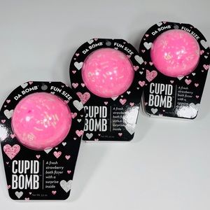 Lot Of 3-Cupid Bath Bomb Fresh Strawberry Fizzer